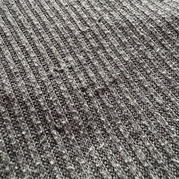 Urban Outfitters Women's Ribbed Lace Trim Shirt XS Gray Y2k Asymmetrical Hem - Picture 5 of 7